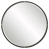 Uttermost Bonded Round Black Mirror