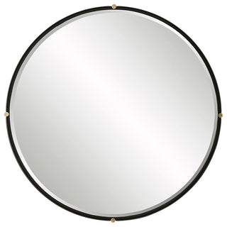 Uttermost Bonded Round Black Mirror