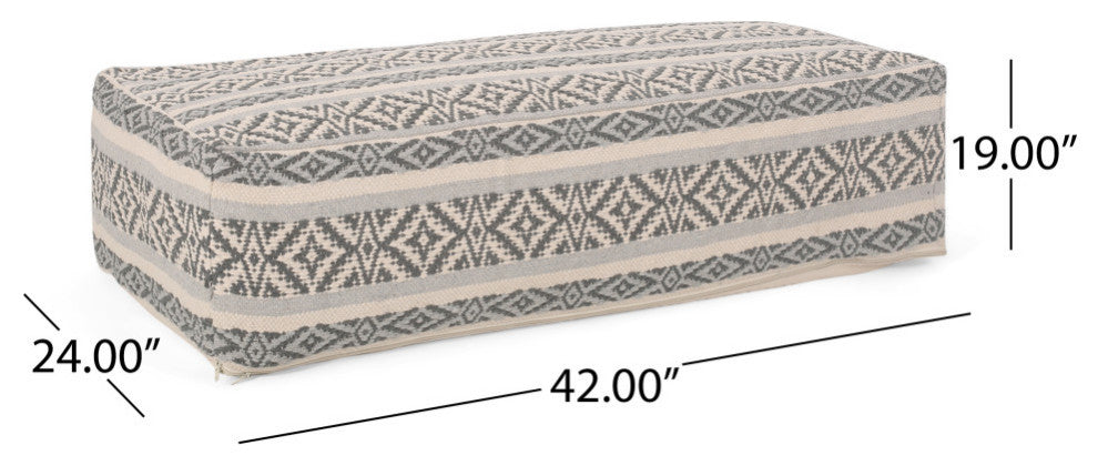 Gainesway Boho Rectangular Bean Bag Ottoman
