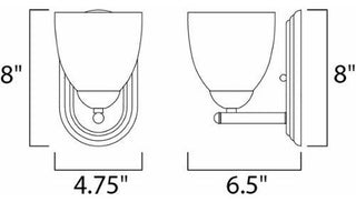 Maxim 11311 Axis 5"W Bath Light - Satin Nickel / Frosted Glass