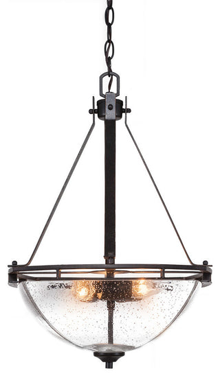 Uptowne Pendant, Dark Granite/Clear Bubble