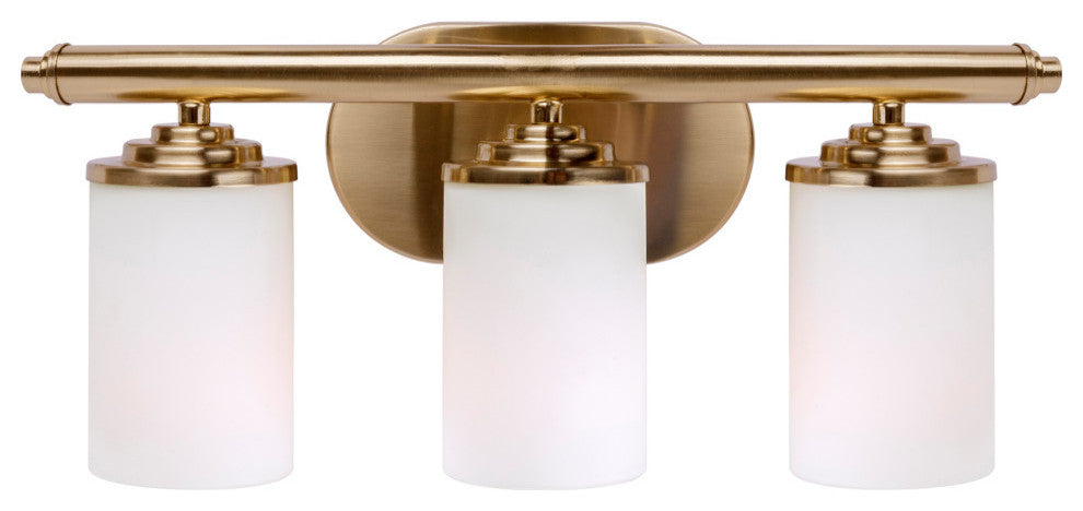 3-Light Bath Vanity Light, Soft Gold
