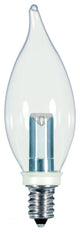 1W LED CA8 Clear 2700K Candelabra Base 120V