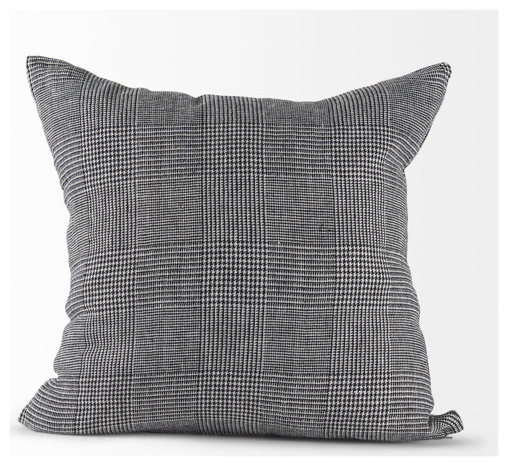 White and Black Pattern Throw Pillow Cover
