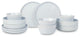 Stone Lain Celina Stoneware Dinnerware Set, Cereal and Dinner Bowls, White, 12-Piece