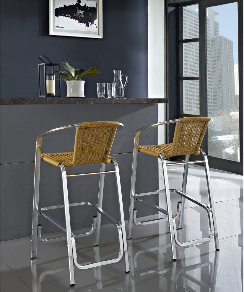 Modern Contemporary Dining Kitchen Bar Stool Natural
