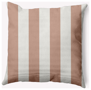 18x18" Graduated Stripe Nautical Decorative Indoor Pillow, Mauve