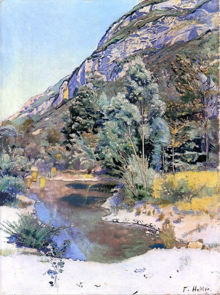 Ferdinand Hodler At the Foot of Mr. Saleve, Gallery Wrapped Canvas, 21"x28"