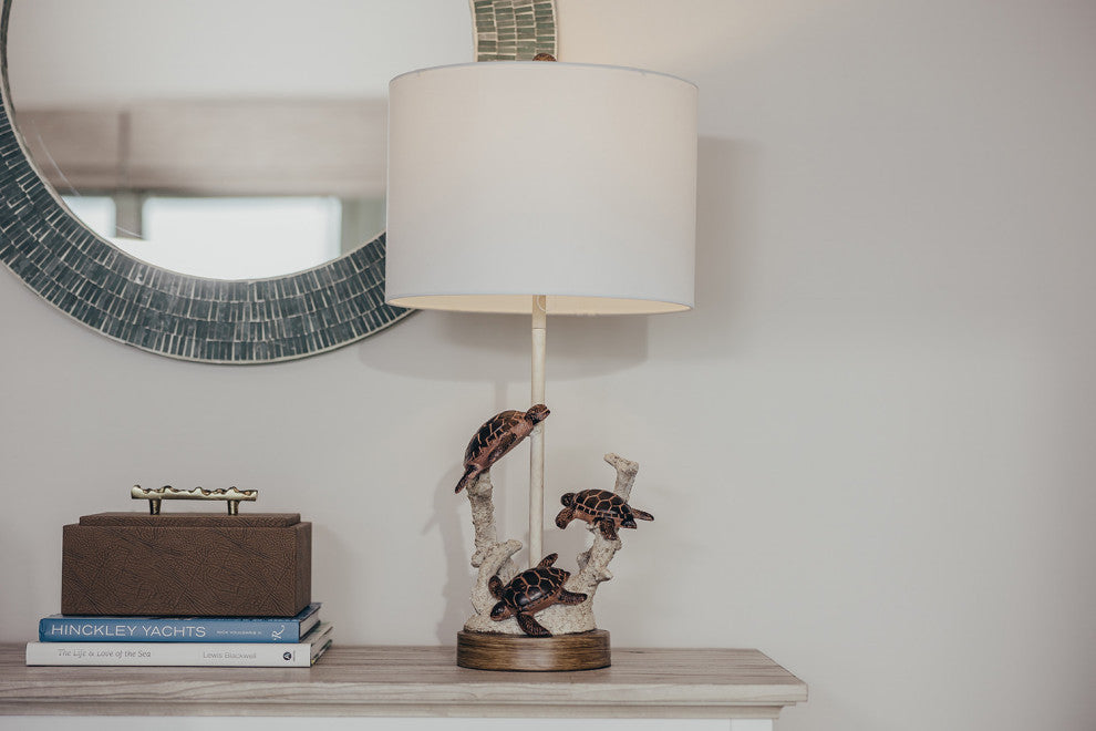 Turtles 27" Coral Polyresin, Set of 2