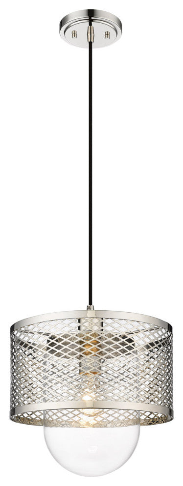 Zlite 3037P11-PN 1-Light Pendant, Clear