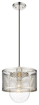 Zlite 3037P11-PN 1-Light Pendant, Clear