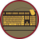 Kid Essentials Rug, Keyboard Connection, Brown, 5'4" Round