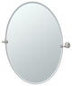 32" Tavern Frameless Oval Mirror, Polished Nickel
