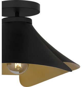 Quoizel QSF6747 Wisp 15"W Semi-Flush Ceiling Fixture - Matte Black