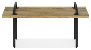 Berkeley Solid Mango Wood Small Entryway Bench, Natural