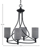 Capri 4-Light Chandelier, Matte Black/Gray Matrix