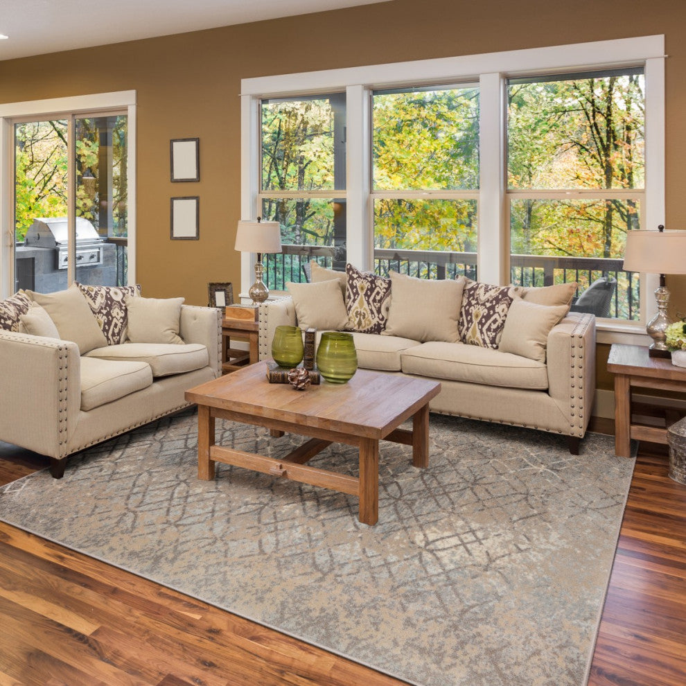 Opposites Attract 10'9" X 13'2" Area Rug, Color Hazelwood