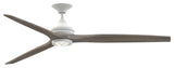 Fanimation Spitfire 72" Fan/LED Light, Matte White, Matte White/Weathered Wood Blades
