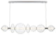 Atomo 1 Light Chandelier, Chrome With Clear Glass