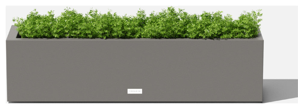 Veradek Block Series Trough 36" Planter, Grey