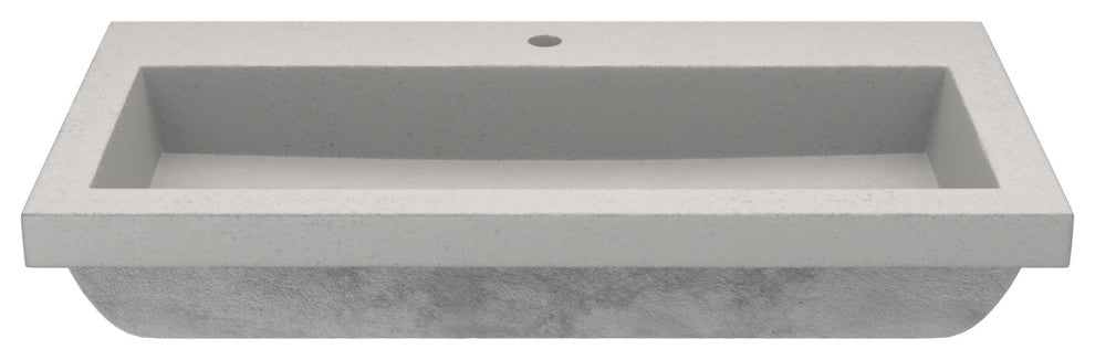 Trough 3619 Bathroom Sink, Ash, Single Faucet Cutout