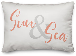 Sun And Sea Coral 14x20 Pillow