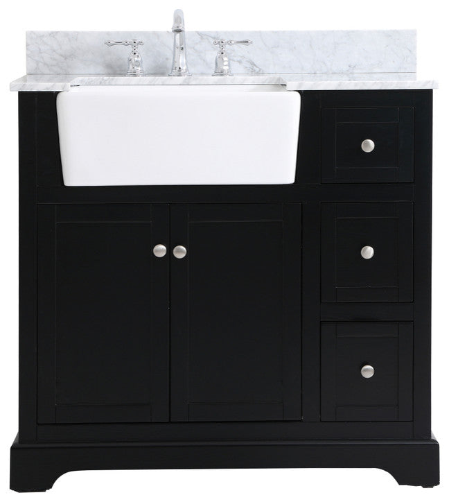 Home Living 22" Farmhouse Black-Light Bathroom Vanity