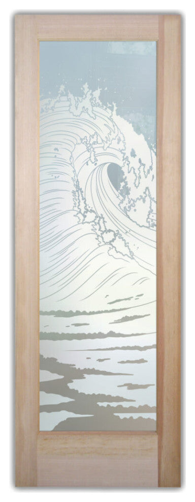 Front Door - Curl - Fiberglass Smooth - 36" x 80" - Knob on Left - Push Open