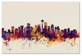 'Seattle, Washington Skyline' Canvas Art by Michael Tompsett