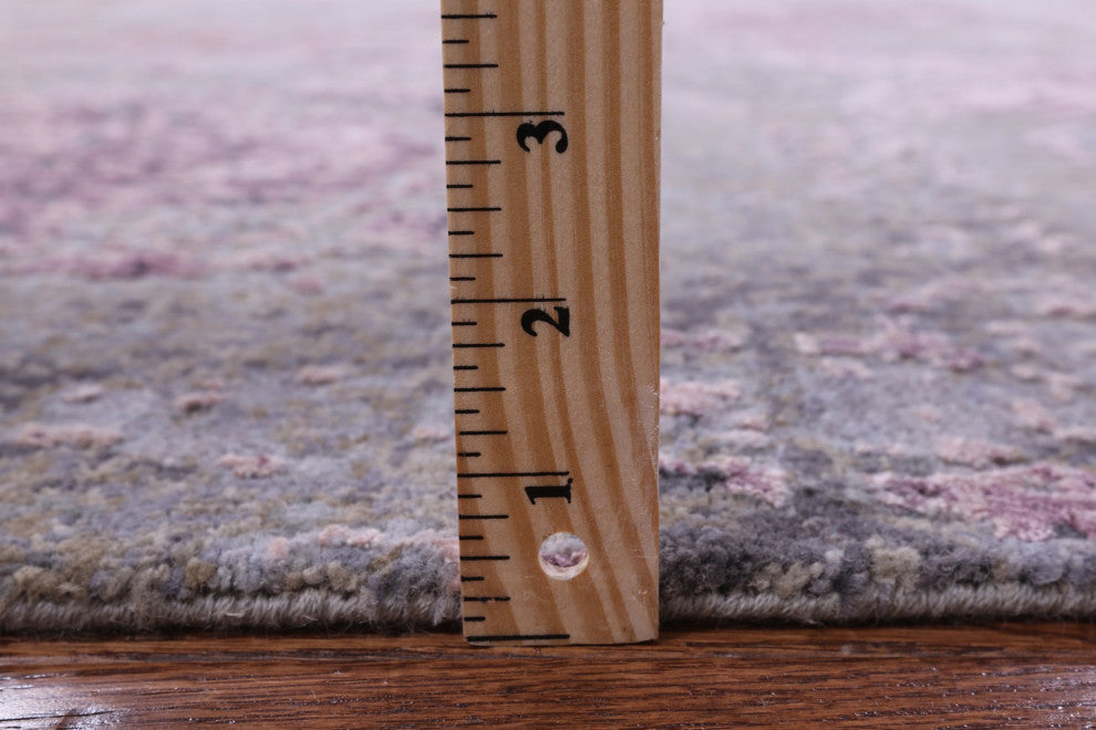 6' 6" X 9' 11" Wool and Silk Modern Handmade Rug Q9060