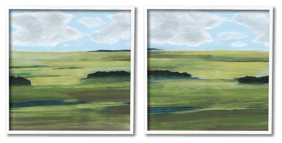 Rustic Green Valley Trees ,24 x 24