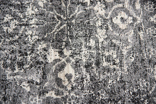 Panache PN6971 Gray Central Medallion Floral Area Rug, Rectangular 9'10"x12'6"