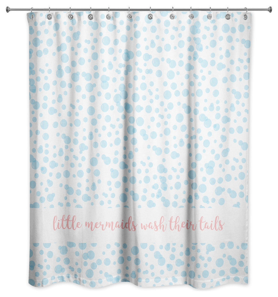 Bubbles Wash Your Tail 71x74 Shower Curtain