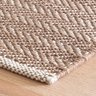 Dash & Albert Herringbone Stone Handwoven Cotton Rug, Natural, 8' x 10'
