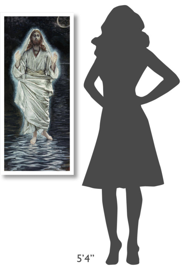 "Jesus Walking on the Sea" Digital Paper Print by James Tissot, 19"x42"
