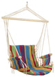 37" Multi-Color Stripe Outdoor Patio Hammock Chair with Armrests