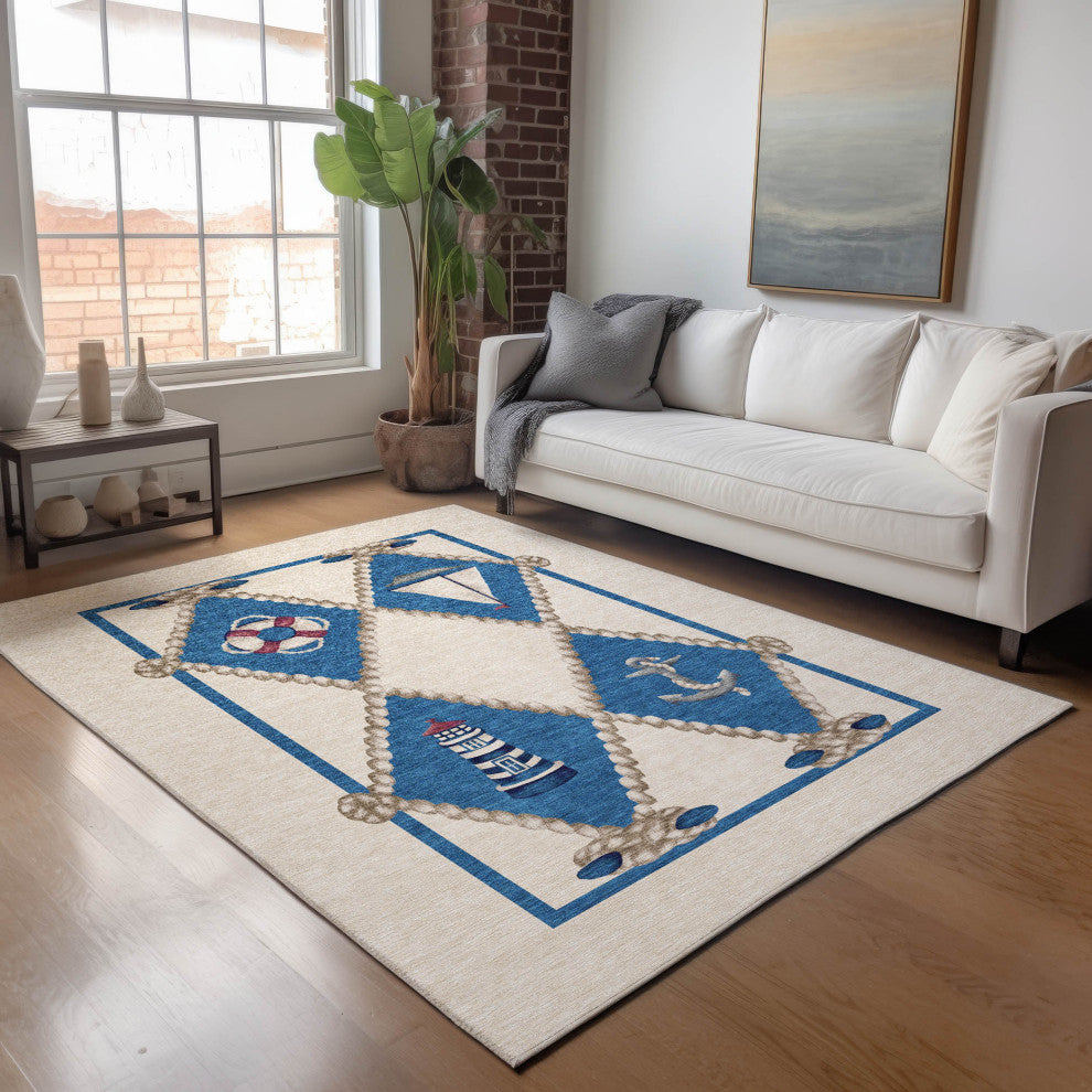Addison Premium Washable Mayfield AMF151 Ivory 8' x 10' Rug