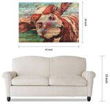 "Curious Cow" Wall Art Digital Print on Solid Wood, 45"x1.5"x30"
