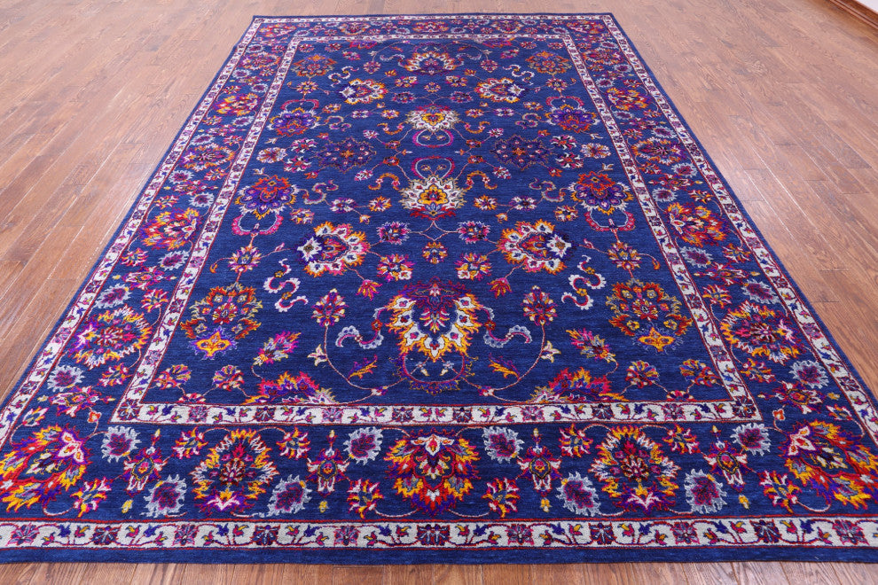 Persian Hand-Knotted Wool & Silk Rug 9' 2" X 12' 5" - Q13685