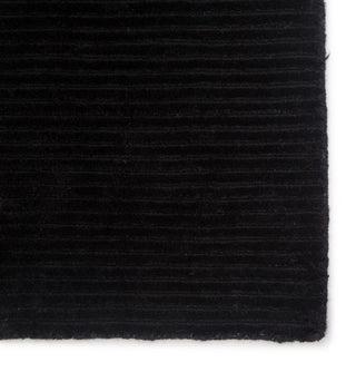 Jaipur Living Basis Handmade Solid Black Area Rug 9'X12'
