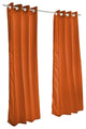 Canvas Rust Sunbrella Outdoor Curtain With Grommets, 120"hx50"w
