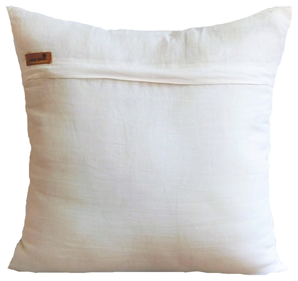 White Decorative Pillow Shams 24"x24" Cotton, Gold Starfish