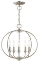 Milania Convertible Chain-Hang and Ceiling Mount, Antique Brass, Brushed Nickel