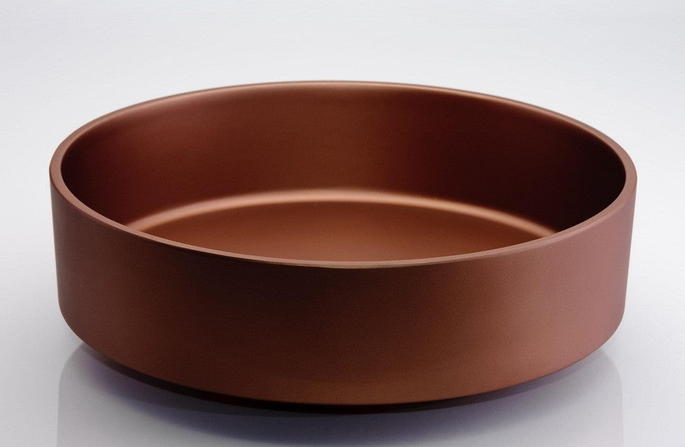 Pert Rho Brushed Copper Vessel Sink