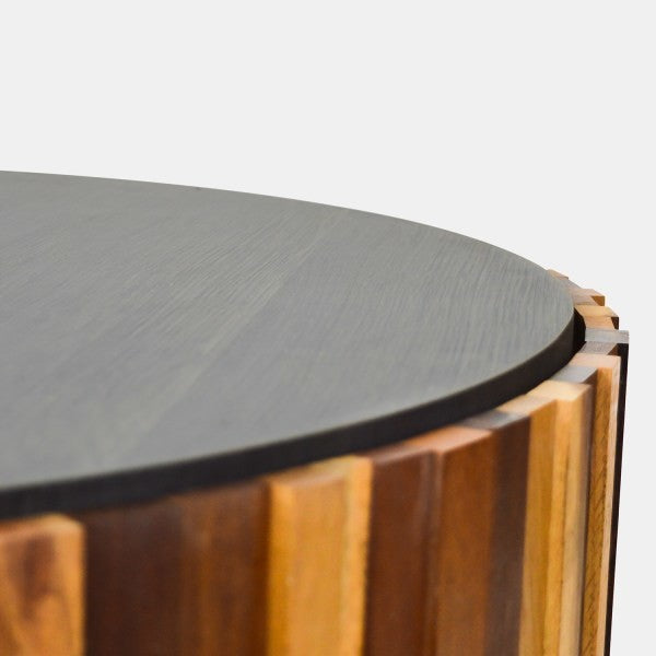 Round Salvaged Wood Coffee Table