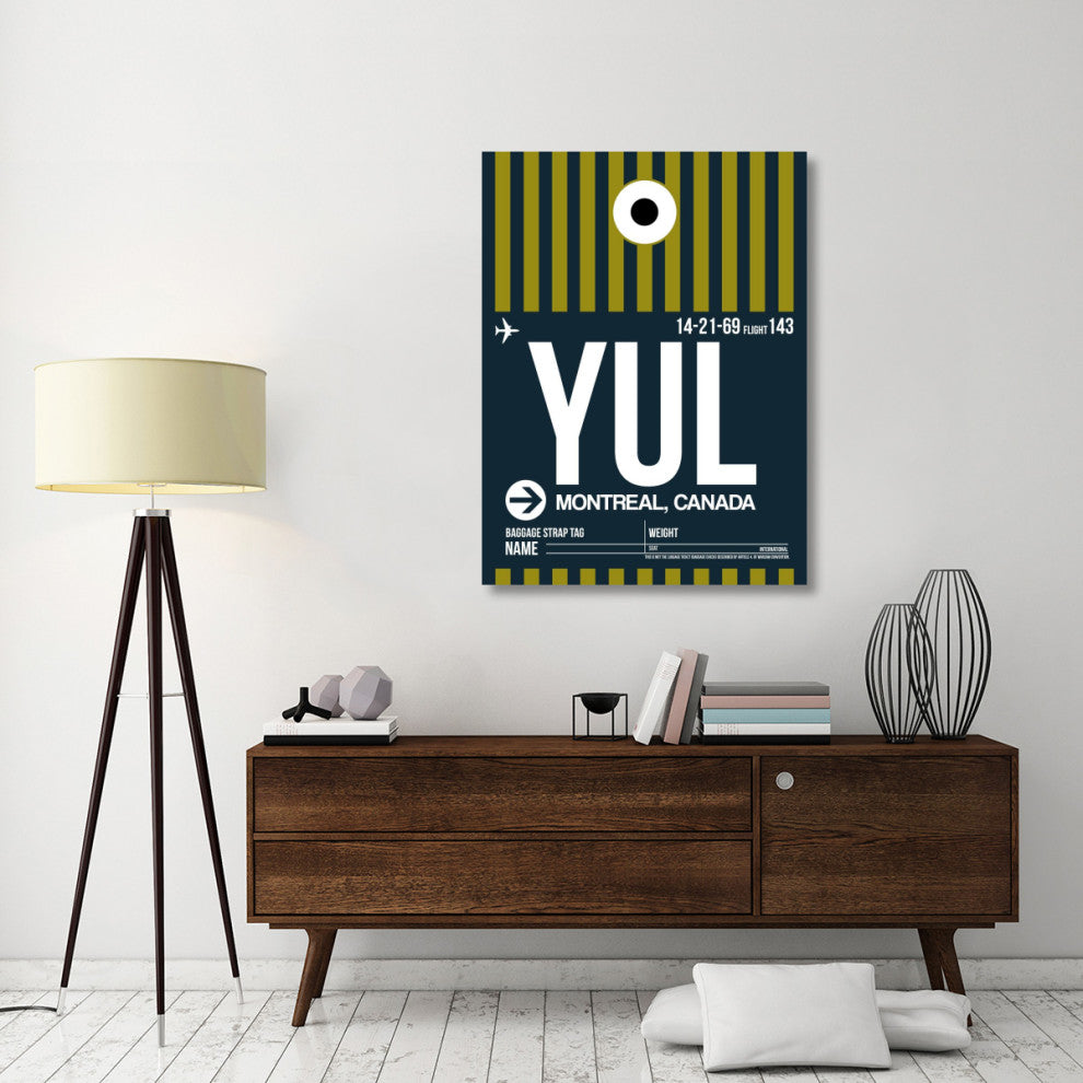 "YUL Montreal Luggage Tag 1" Fine Art Print
