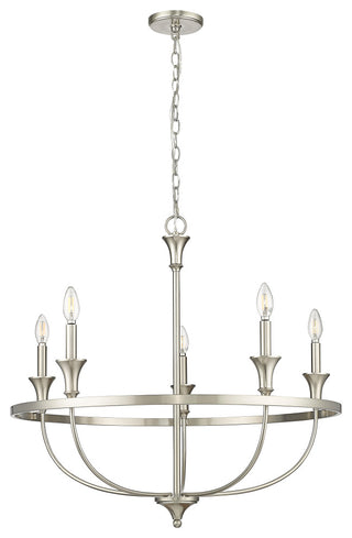 5 Light 29.1 in. Brushed Nickel Chandelier