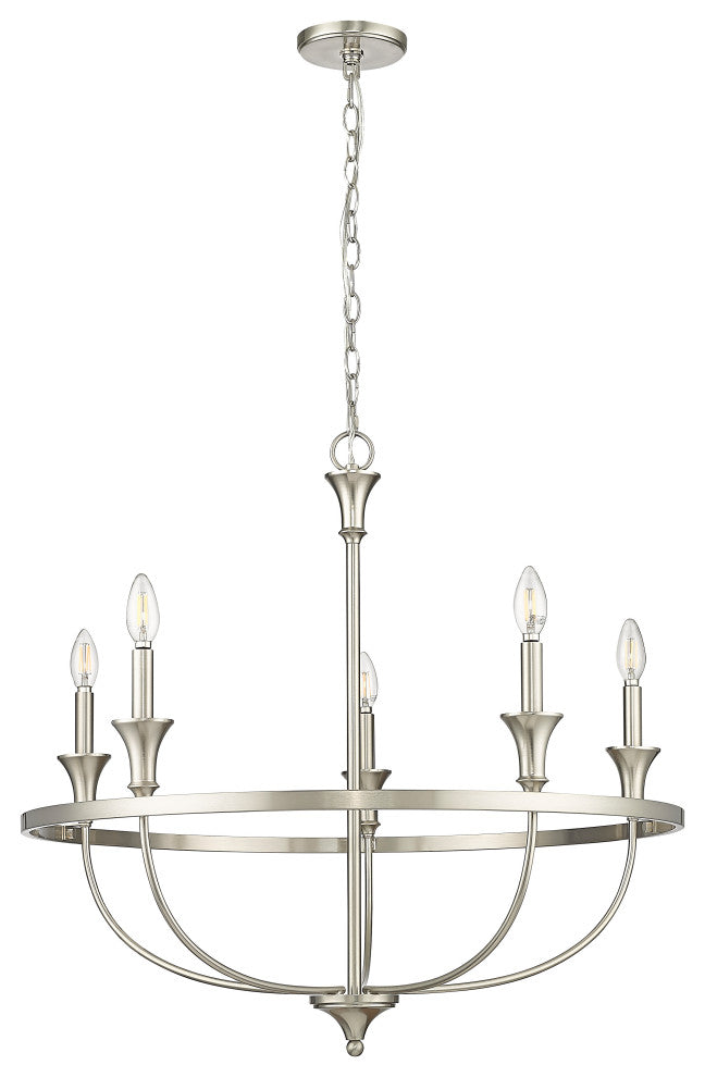 5 Light 29.1 in. Brushed Nickel Chandelier