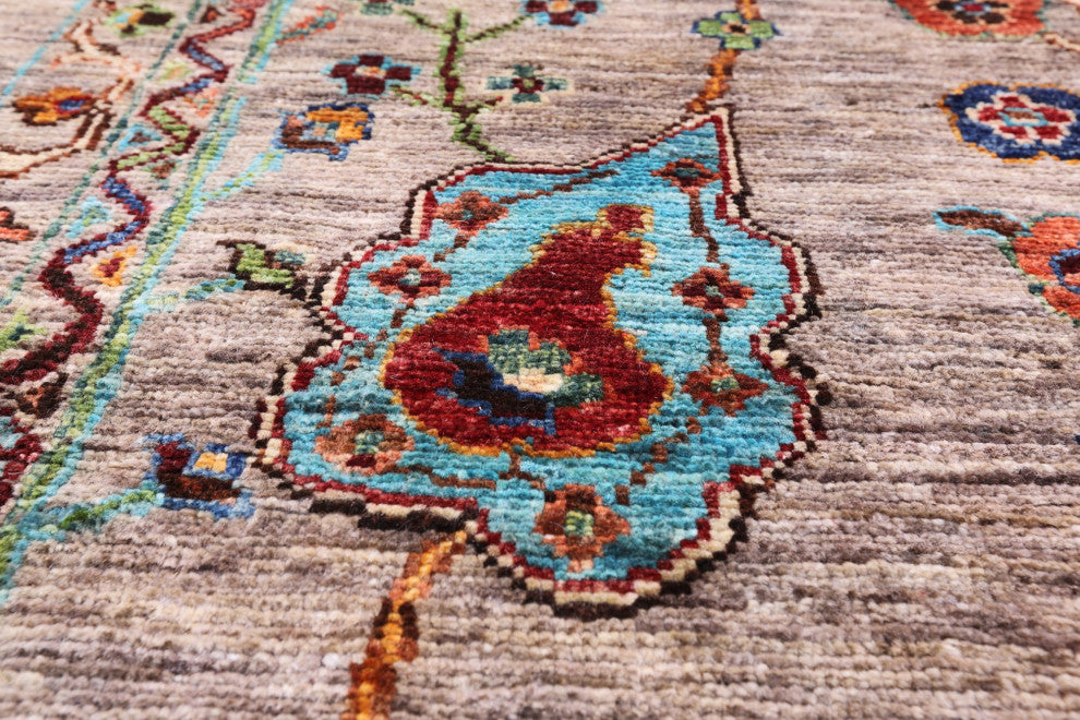 6' 6" X 9' 9" Persian Tabriz Hand-Knotted Wool Rug Q5724