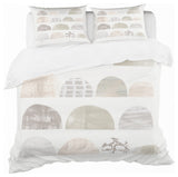 Geometric Neutral Form V Geometric Duvet Cover Set, King